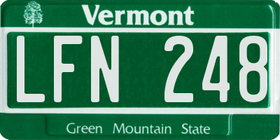 VT license plate LFN248
