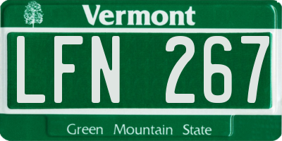 VT license plate LFN267