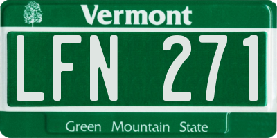 VT license plate LFN271