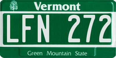 VT license plate LFN272