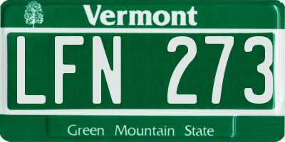 VT license plate LFN273