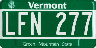 VT license plate LFN277