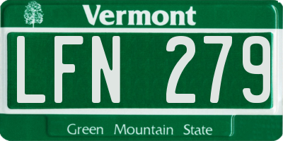 VT license plate LFN279