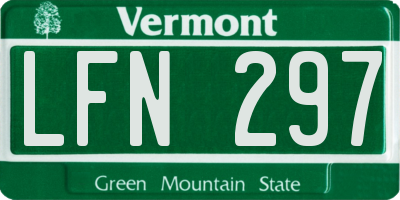 VT license plate LFN297