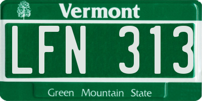VT license plate LFN313