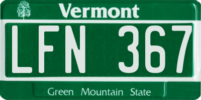 VT license plate LFN367
