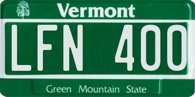VT license plate LFN400