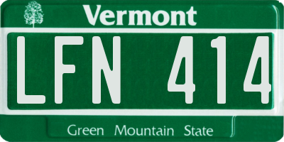 VT license plate LFN414