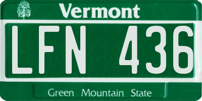 VT license plate LFN436