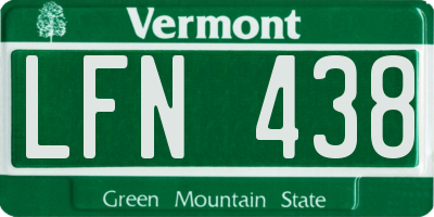 VT license plate LFN438
