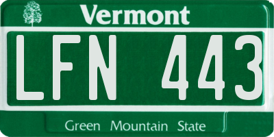 VT license plate LFN443