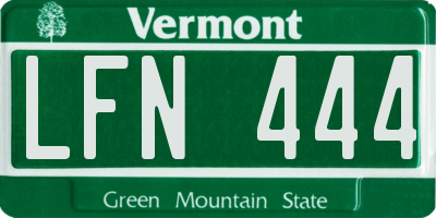 VT license plate LFN444