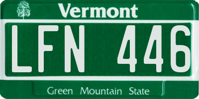 VT license plate LFN446