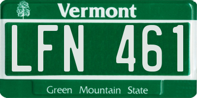 VT license plate LFN461