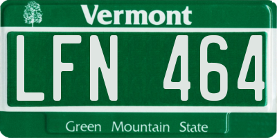 VT license plate LFN464