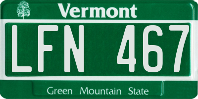 VT license plate LFN467