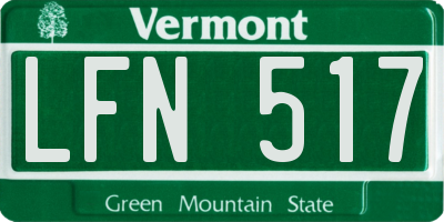 VT license plate LFN517