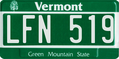 VT license plate LFN519