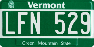 VT license plate LFN529