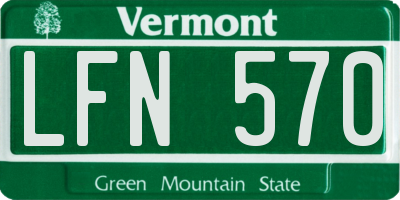 VT license plate LFN570