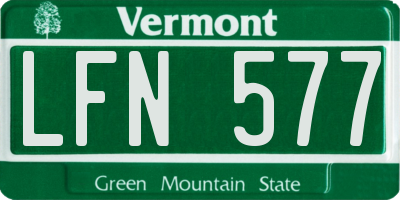 VT license plate LFN577