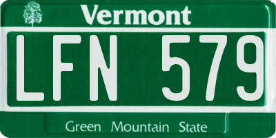VT license plate LFN579