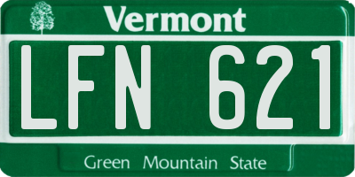 VT license plate LFN621