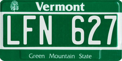 VT license plate LFN627