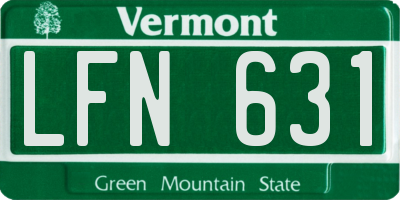 VT license plate LFN631