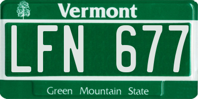 VT license plate LFN677