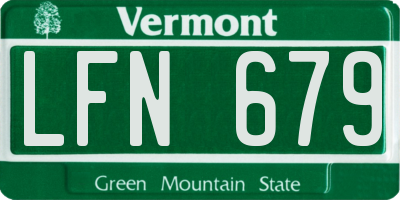 VT license plate LFN679