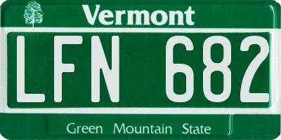 VT license plate LFN682