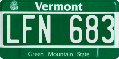 VT license plate LFN683