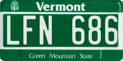 VT license plate LFN686