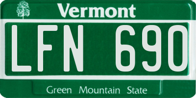 VT license plate LFN690