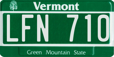 VT license plate LFN710