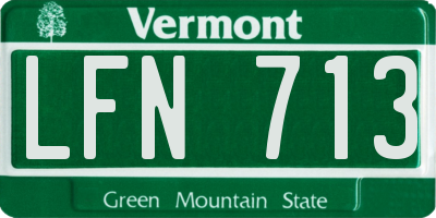 VT license plate LFN713