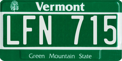 VT license plate LFN715