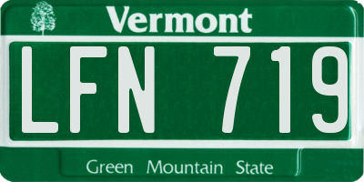 VT license plate LFN719