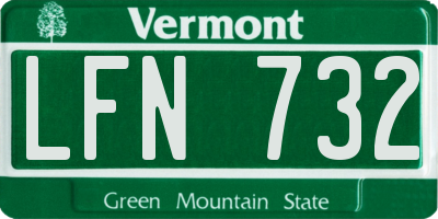 VT license plate LFN732