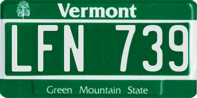 VT license plate LFN739