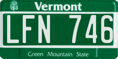 VT license plate LFN746