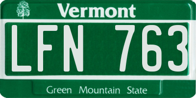 VT license plate LFN763