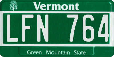 VT license plate LFN764