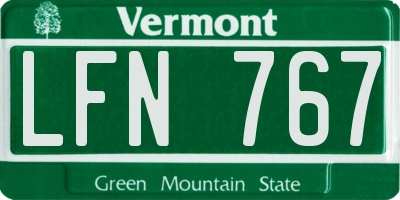 VT license plate LFN767