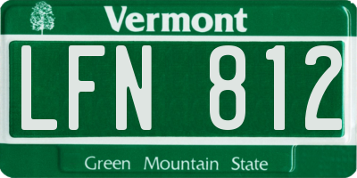 VT license plate LFN812