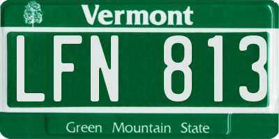 VT license plate LFN813