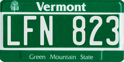 VT license plate LFN823