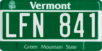 VT license plate LFN841