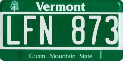 VT license plate LFN873